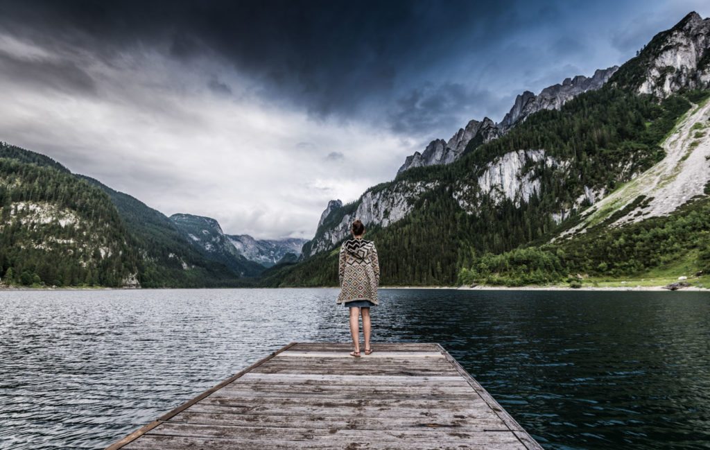 Steg, See, Frau, Natur, Landschaft, Landscape, Landschaftsfotografie, Gosausee, Lorenz Masser