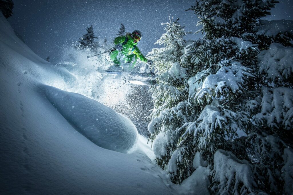 Tine Huber, Night Pillow Session, Ski, Action, Sportfotograf, Sports Photographer, Lorenz Masser