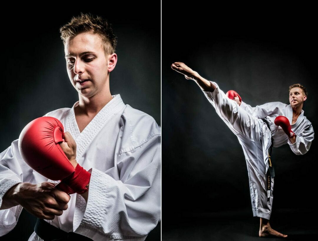 Athletenportraits für den Karateka Alexander Gstatter vom Karateclub Yoseikan, Sportfotograf Radstad, Karate