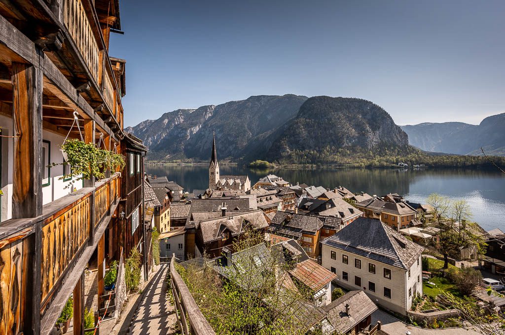 Hallstatt, Salzkammergut, Gebirge, See, Kirche, Ortsbild